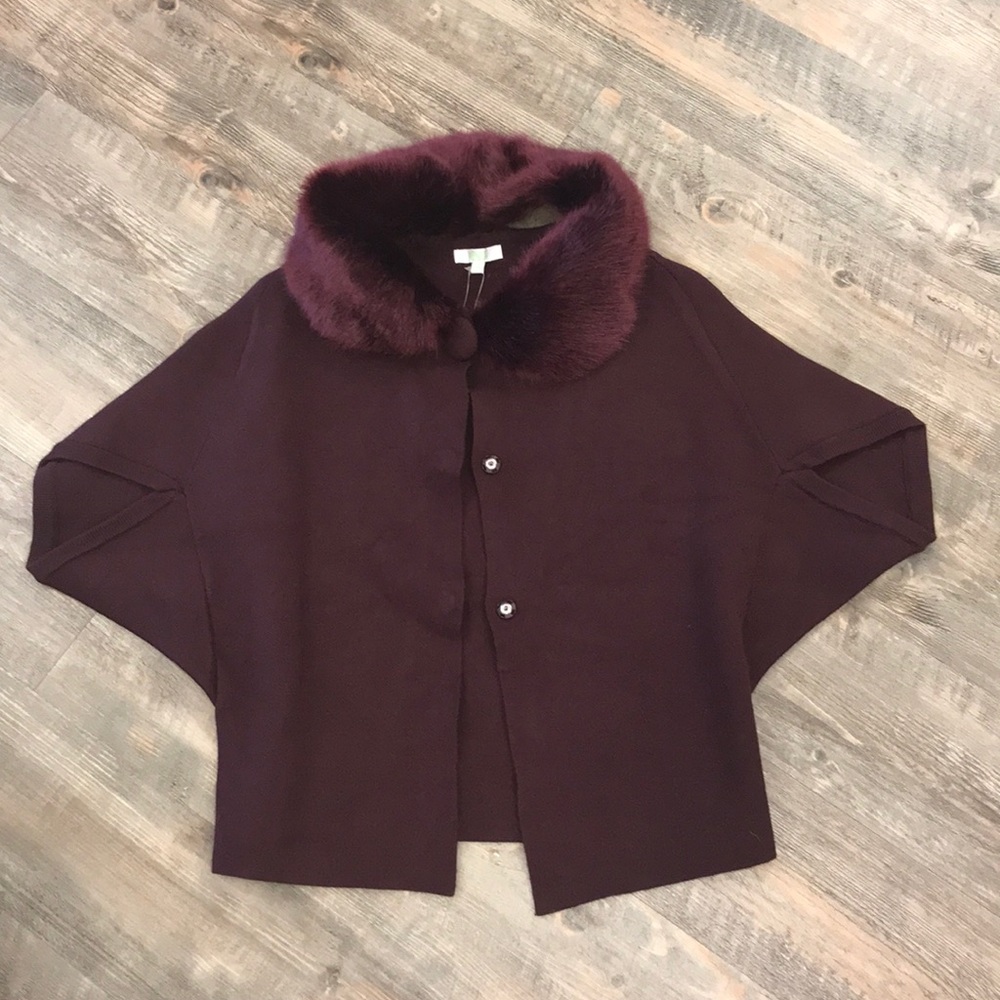Jade maroon poncho